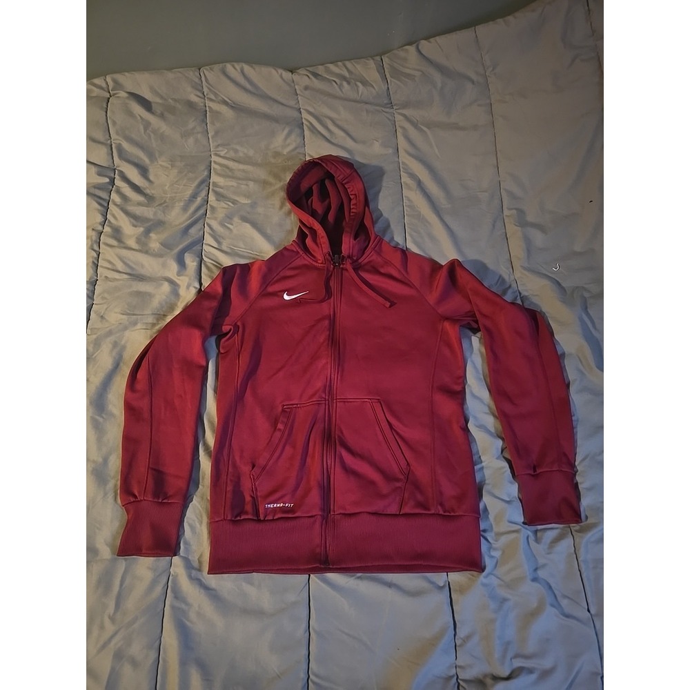 Cotton blend hoodie, Nike Therma-FIT full zip, size Medium